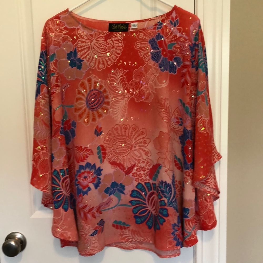 Women’s Poncho Top, Large, Bob Mackie - Picture 2 of 6